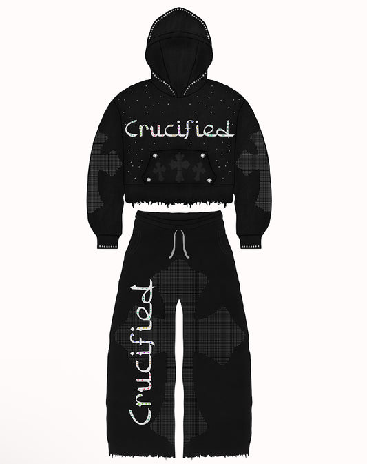 Crucified hoodie and sweatpants set