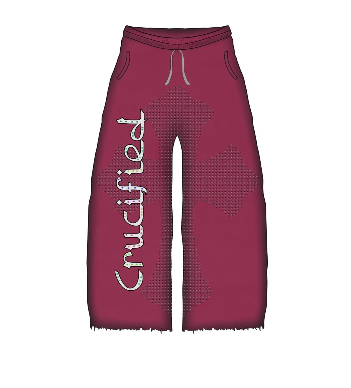 Crucified Pink Hoodie and Sweatpants Set